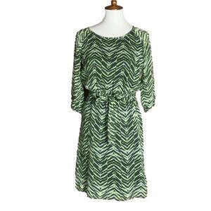 Banana Republic Factory animal stripe 3/4 sleeve dress Size 4